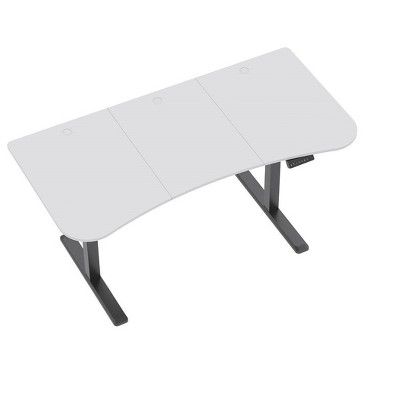 White 63" Pre-Drilled Sit-Stand Desk Table Top