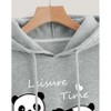 TIME HOLLOW Panda Graphic Drop Shoulder Thermal Hoodie - 3 of 3