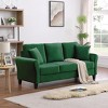 NicBex 3 Seater Sofa Couch with 2 Pillows & Armrest Mid-Century Comfy Velvet Couch with Plastic Legs for Living Room - 4 of 4