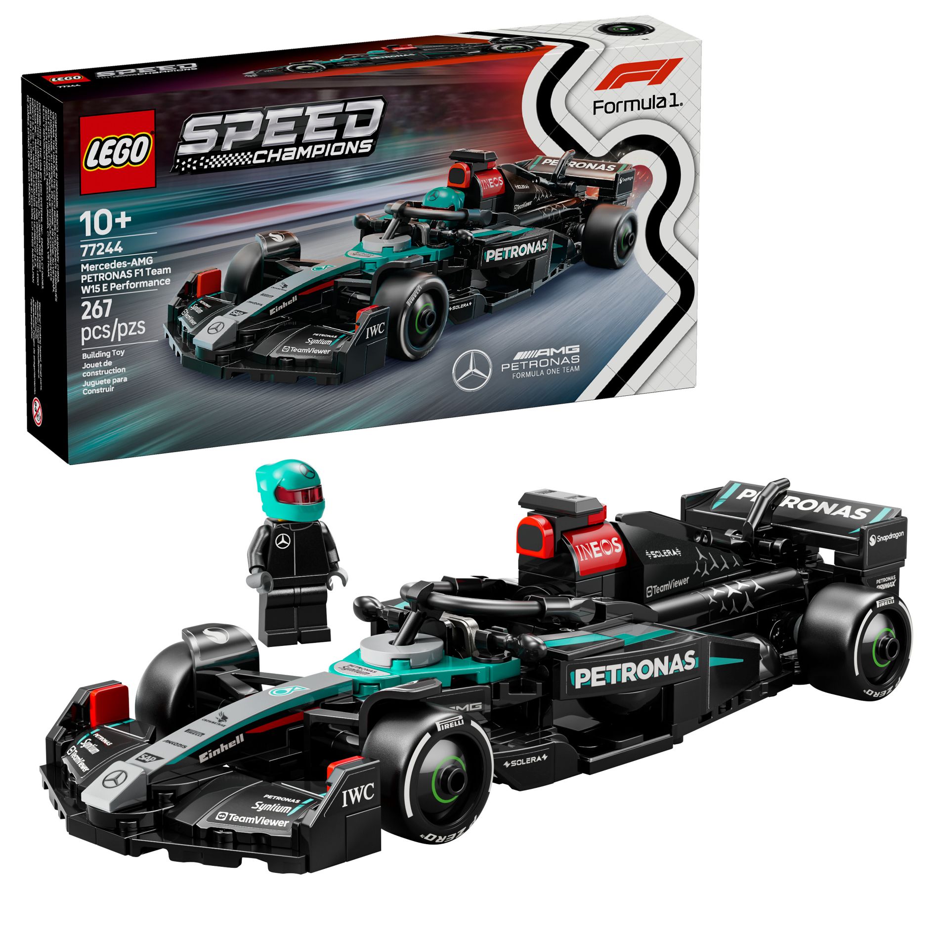LEGO Speed Champions Mercedes-AMG  F1 W15 Race Car Building Toy 77244