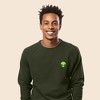 Dalix Alien Embroidered Fleece Crewneck Long Sleeve Sweatshirt Mens - 3 of 4