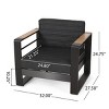 Set of 2 Aluminum Outdoor Club Chair,Modern Patio Lounge Chair with Cushions,Open Backrest Club Chair for Deck or Garden-Cuddlewood - 4 of 4