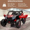 24V 2-Seater UTV, 4WD Ride On Toys with Remote Control, Powerful Electric Vehicle 4 Shock Absorbers, Leather Seats, Music and Lights - 4 of 4