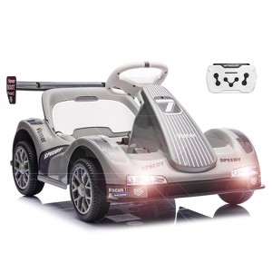 Kids Go Kart, Ride On Drift Kart with Dual Motors, 6V Battery Powered Electric Drift Car with Lights, Outdoor Ride On Racing Toy for Boys Girls - 1 of 4