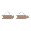 Transpac MDF Winter Glitter Ornament Set of 2 Christmas Home Decorations - 3 of 3