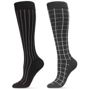 MeMoi Unisex 2 Pair Pack Cotton Blend 15-20 mmHg Therapeutic Compression Socks - 1 of 3