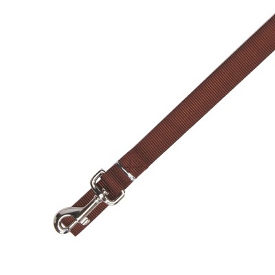 Casual Canine  Basic Nylon Dog Leash, 4-Feet x 5/8-Inch Lead, Chocolate