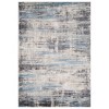 Blue Gray And Ivory Abstract Area Rug - 4 of 4