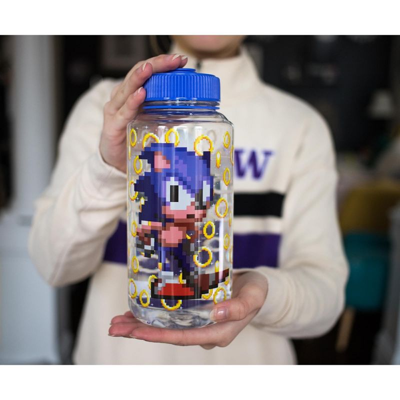 Just Funky Sonic The Hedgehog Gold Rings Plastic Water Bottle | Holds 32 Ounces, 3 of 7
