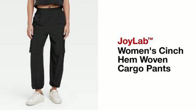 Women's Cinch Hem Woven Cargo Pants - JoyLab™, 2 of 7, play video