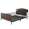 JUJABU Kids Metal Platform Bed Frame with Upholstered Headboard and Storage Shelf - 2 of 4