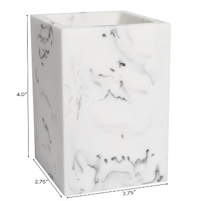 Plaza Faux Marble Resin Box Soap Plate