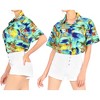 HAPPY BAY Button Down Shirt Casual Summer Beach Party Blouse Shirt Colorful Tops Blouses Button Up Short Sleeve Dress Hawaiian Shirts - 2 of 4
