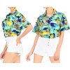 HAPPY BAY Button Down Shirt Casual Summer Beach Party Blouse Shirt Colorful Tops Blouses Button Up Short Sleeve Dress Hawaiian Shirts - image 2 of 4