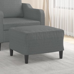vidaXL Footstool Dark Gray 27.6 in.x21.7 in.x16.1 in. Microfiber Fabric - 1 of 4