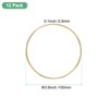 Unique Bargains Metal Durable Multipurpose DTY Design Macrame And Knotting Supplies O Rings 12 Pcs - 3 of 4