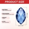 Unique Bargains K9 Crystal DIY Grid Chandelier Oval Pendant beads 1.5" 6 Pcs - 2 of 4