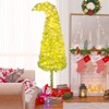 Tangkula Whimsical Christmas Tree Pre-Lit Artificial Holiday Tree w/ Bendable Top - 2 of 4