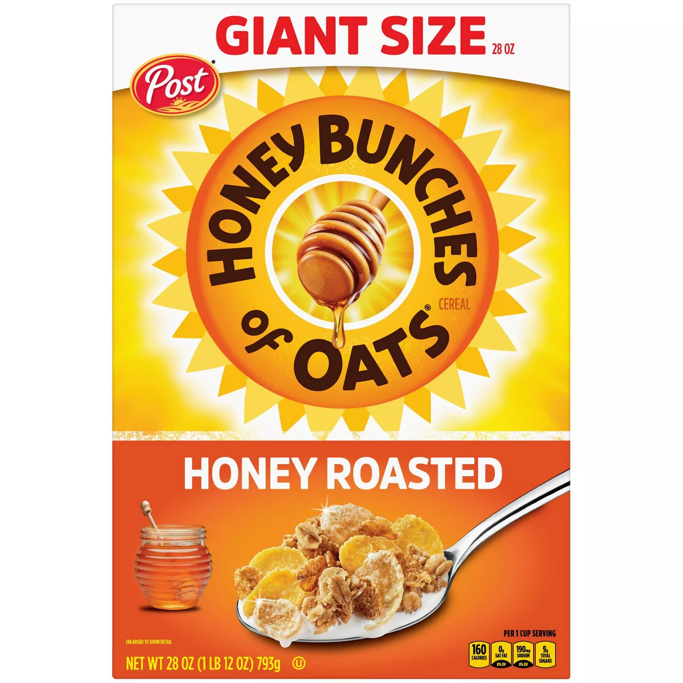 Honey Bunches of Oats Honey Roasted Breakfast Cereal - 28oz - Post - image 2 of 9