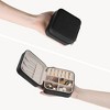 Unique Bargains Mini Portable PU Leather Travel Storage Display Holder Jewelry Box for Women and Girls Gifts - 4 of 4