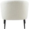 Meridian Furniture,Barlow White Faux Sheepskin Fur Accent Chair - 2 of 4