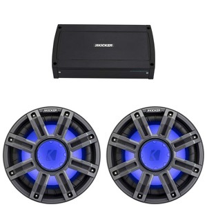 Kicker (2) 51MWE104 - MWE 10-Inch Premium Marine Subwoofer (Enclosure) 4-ohm & 48KXMA9005 Marine Amp Bundle - 1 of 4
