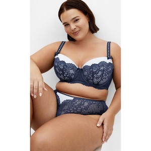 Women's Plus Size Leyla Contour Bra - french navy | CITY CHIC - 1 of 4