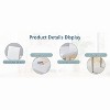 Grungis Linen Armless Kitchen Chair Set of 4,Upholstered Dining Chairs with High Backrest for Dining Room,Kitchen - 4 of 4