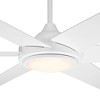 56" Casa Vieja Estate Modern Indoor Outdoor Ceiling Fan with LED Light Remote White Wood Diffuser Damp Rated for Patio Exterior House Home Porch Barn - 3 of 4