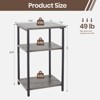 DOMETOUR 3 Tier End Table Side Table Open Storage Nightstand for Bedroom Living Room Office, Small Space Telephone Table Coffee Table - 3 of 4