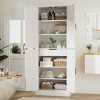 Besiost Freestanding Kitchen Pantry Cabinet with 4 Doors, 71" Large Storage Cupboard with Drawer and Shelves - 2 of 4