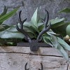 Split P Antler Rustic Brown Iron Stocking Hanger - 2 of 4