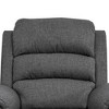 Royal Hampton 36 Inch Manual Recliner Chair, Gray Burlap, Cushioned Seat, Solid Wood - 4 of 4
