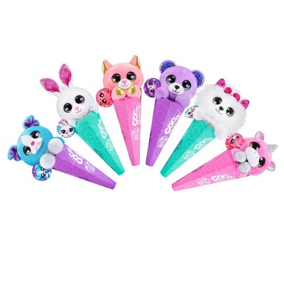 Coco Surprise Neon (Random 3 Pack) by ZURU Randomly Assorted Animal Plush  Toys with Baby Collectible Pencil Topper Character Toy in Cone Mystery