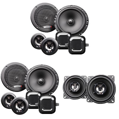 MB Quart Discus DS2-216 6.5 Inch Component Speakers with DK2-110 4 Inch Coax Speakers