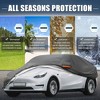Unique Bargains 210T Polyester Outdoor Full Car Cover Black - 2 of 4