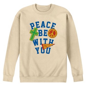 Men's - Instant Message - Peace Be With You Graphic Fleece Sweatshirt - 1 of 4
