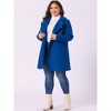 Agnes Orinda Women's Plus Size Winter Fashion Double Breasted with Pockets Warm Pea Coats - 3 of 4
