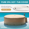 Intex 28523E Round PureSpa Energy Efficient Spa Hot Tub Replacement Cover, Tan - 2 of 4