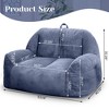 Hooseng Corduroy Bean Bag Chair, Oversized Comfy Lounge Sofa with Handle, Soft Supportive Seating for Living Room, Reading Nook - 4 of 4