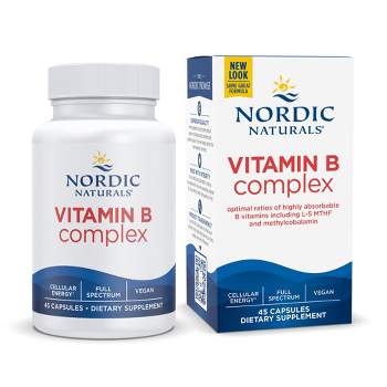 Nordic Naturals Vitamin B Complex - Optimal Ratio B Vitamins, Vegan, 45 Count