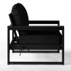 WestinTrends Montara Outdoor Modern HDPE Patio Club Chair with Waterproof Deep Seat Cushions - 4 of 4