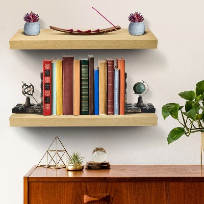 Maple Wood Floating Shelves for Living Room and Kitchen