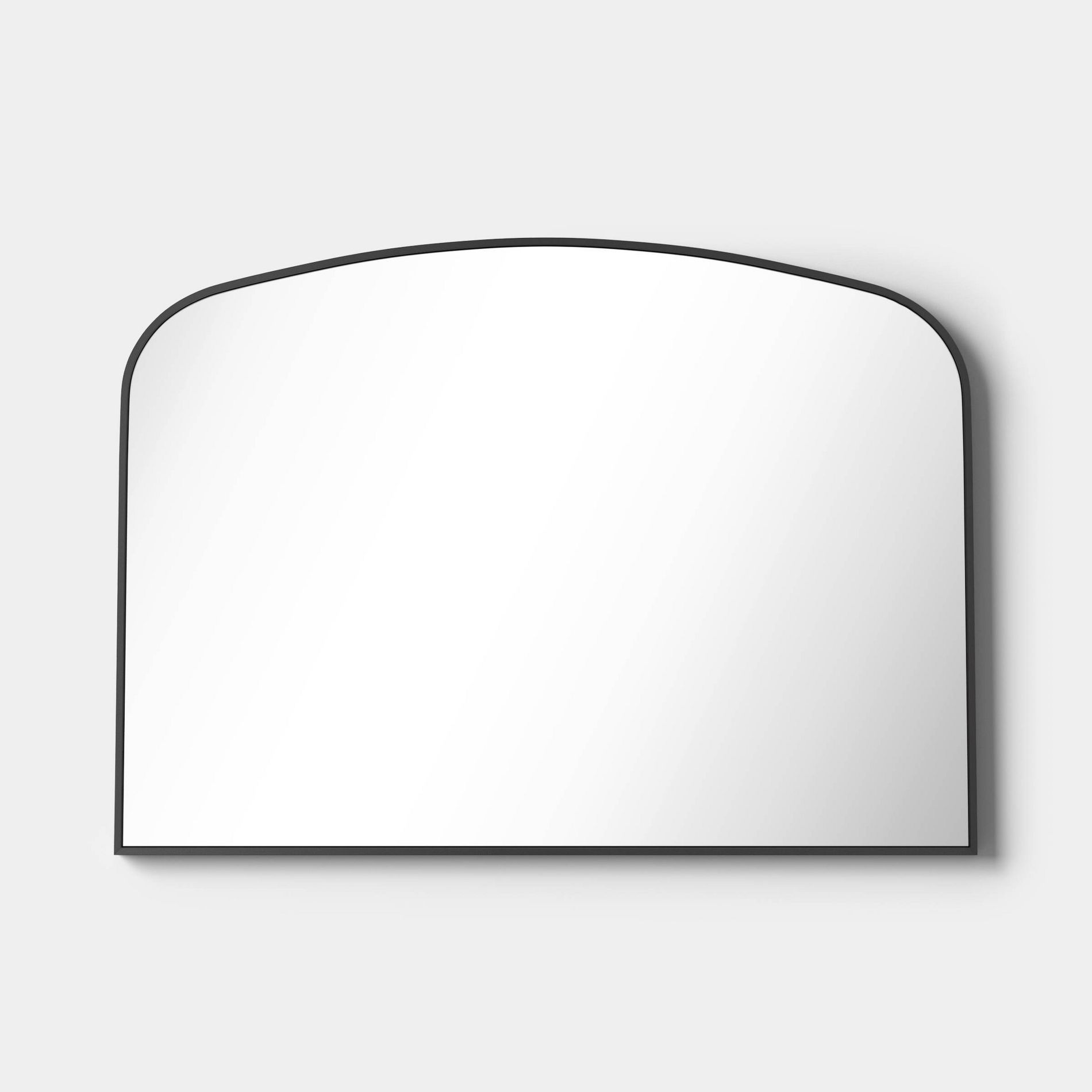 42"x30" Taper Metal Mantle Mirror Black - Threshold™
