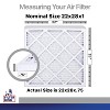 Filter King 22x28x1 Air Filter | 4-PACK | Carbon MERV 8 HVAC Pleated A/C Furnace Filters | MADE IN USA | Actual Size: 22 x 28 x .75" - 2 of 4