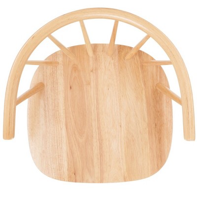 Natural Rubberwood Spindle Back Counter Stool Set
