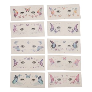 Unique Bargains Adult Waterproof Butterfly Fake Temporary Tatto Assorted Color 1 Set - 1 of 4