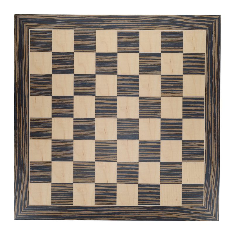 WE Games Deluxe Chess Board, Zebra & Natural Wood 19 in, 1 of 8