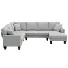 NicBex Sectional Sofa with Simple Arms and Cushions U Shaped Modular Sofa for Living Room, Bedroom, Apartment - 2 of 4