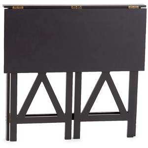 The Lakeside Collection Crisscross Folding Office Furniture - Walnut Desk - 1 of 4
